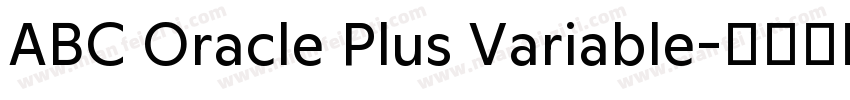 ABC Oracle Plus Variable字体转换